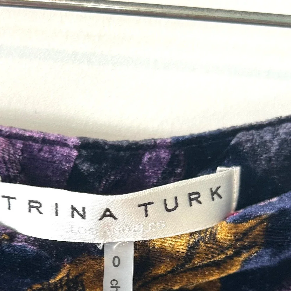 Trina Turk Women's Floral Print Grand Gardens Silk Blend‎ Pants in Size 0